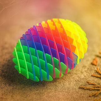 Rainbow fidget morph worms - glow in the dark