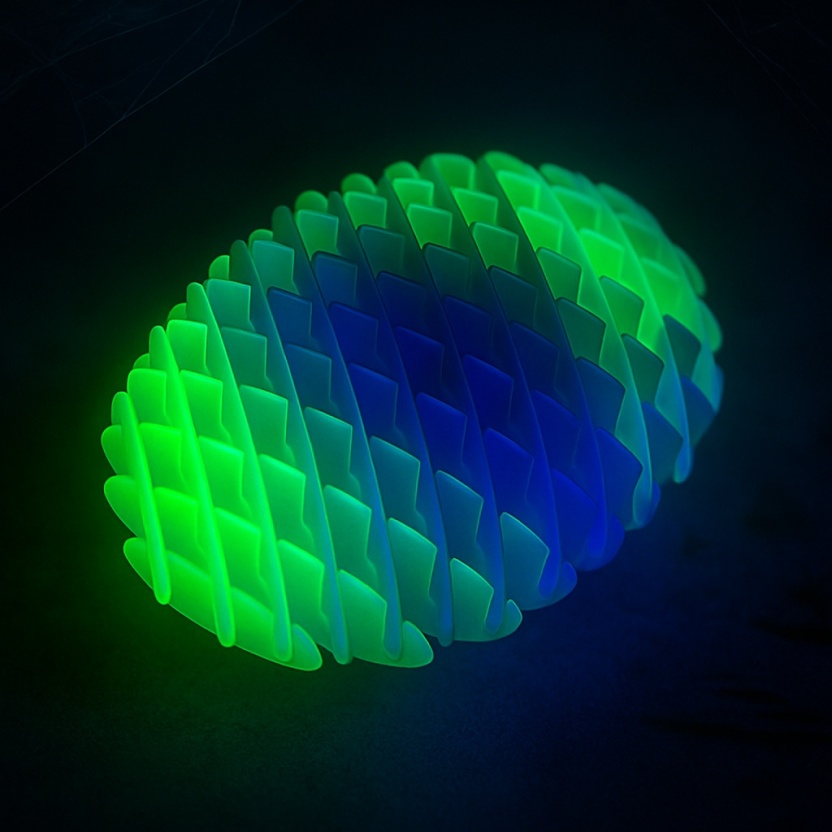Rainbow fidget morph worms - glow in the dark - Image 3