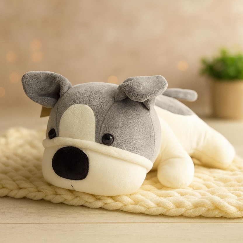 Orange and grey 'Noessa' dogs stuffed animals - Image 2