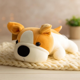 Orange and grey 'Noessa' dogs stuffed animals