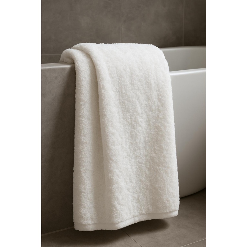 White bath towels 70x140cm – 469GSM - Image 2