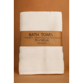 White bath towels with two trims 70x140cm – 469GSM