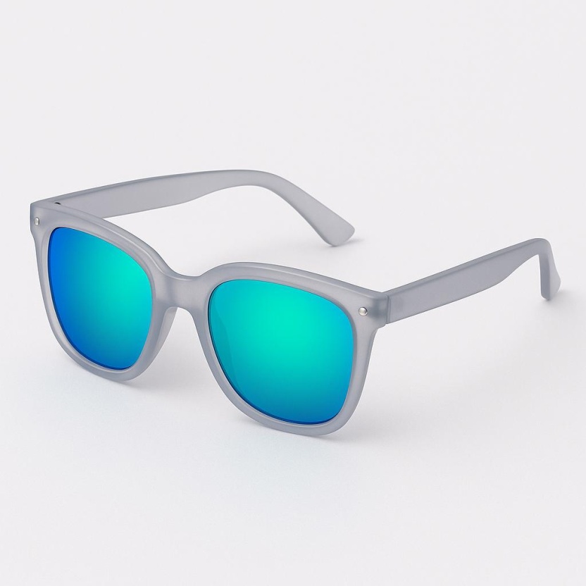 Frosted 'Distressed' sunglasses with mirror lenses 2212-10 - Image 2