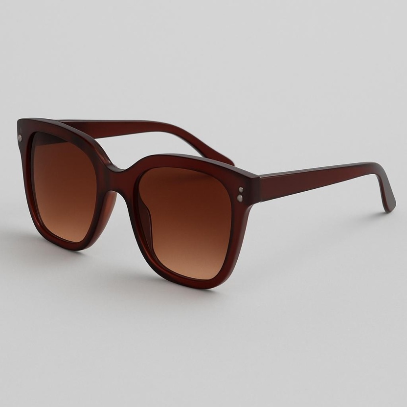 Brown 'Distressed' sunglasses with brown tinted lenses 2212-04 - Image 2