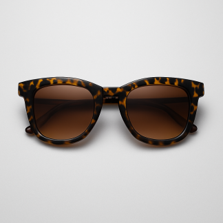 Brown 'Distressed' sunglasses with tortoise-pattern 2206-03