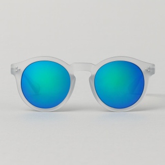 Frosted 'Distressed' round sunglasses with mirror lenses 2209-10