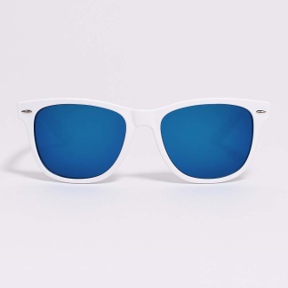 Witte 'Distressed' zonnebrillen met blauwe glazen 2215-10