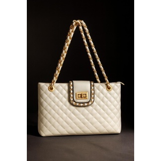 Elegante witte Mihella gewatteerde schoudertassen