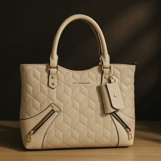 Lichtgrijze elegante gewatteerde handtassen