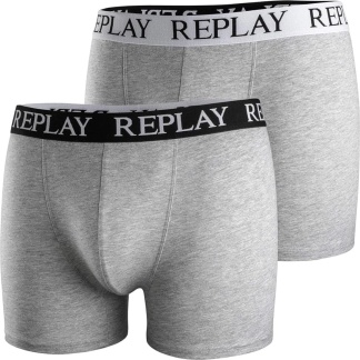 2-Pack grey melange Replay men's boxershorts size XL