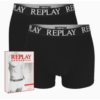 2-Pack black Replay men's boxershorts
