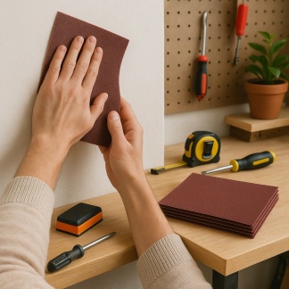 5-pack KAP schuurpapier 120 korrel in bordeauxrood