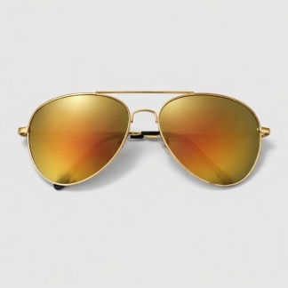 Gouden 'Distressed' pilotenzonnebrillen met spiegelglazen 2200-11