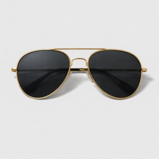 Gold 'Distressed' aviator sunglasses with tinted lenses 2200-13