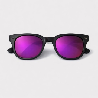 Black 'Distressed' sunglasses with mirror lenses 2208-04