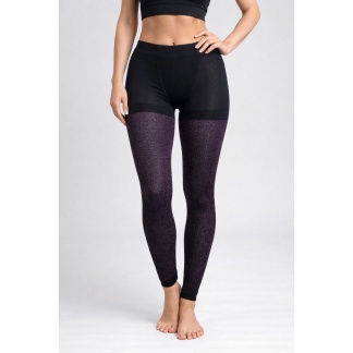 Zwarte Tutu Charmed 50 denier panty met paarse lurex A905R