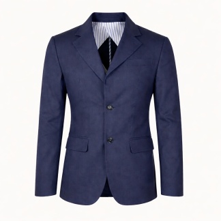 Dark blue Code linen blazers for men