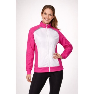 Pink/white Avento sports jackets for women