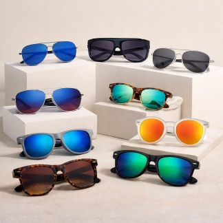 Mix van diverse designs 'Distressed' zonnebrillen voor dames en heren