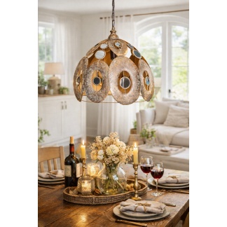 Goudkleurige PTMD Carla metalen design hanglampen