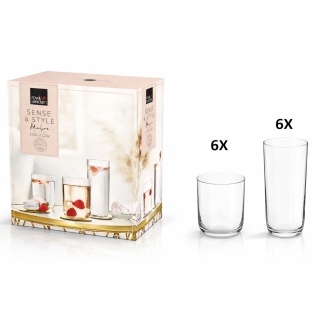 12-delige set Royal Leerdam Sense & Style Adaline glazen