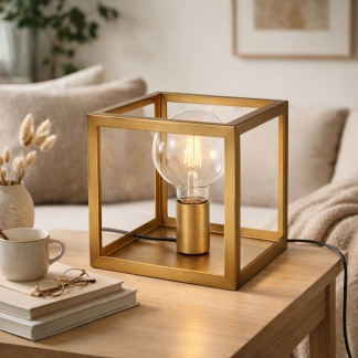 Messing metal industrial table lamps Flemming