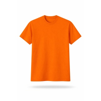 Effen feloranje T-shirts voor heren