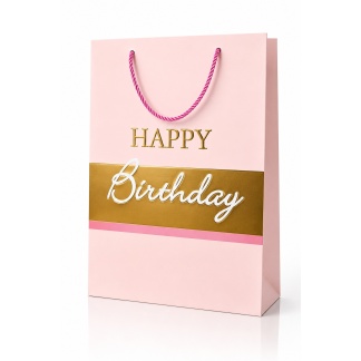 Elegante cadeautassen met Happy Birthday-opdruk – Premium luxe papieren tassen