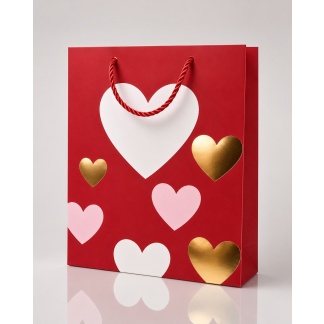 Elegante cadeautassen met hartjesprint – Premium luxe papieren tassen