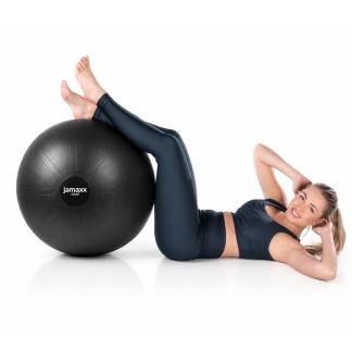 Zwarte Jamaxx fitnessbal voor yoga, pilates en coretraining 75 cm