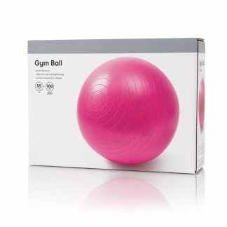 Roze opblaasbare fitnessballen - 55 cm