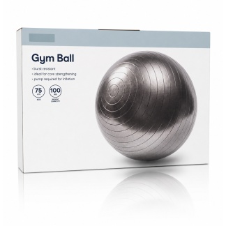 Zwarte opblaasbare fitnessballen - 75 cm
