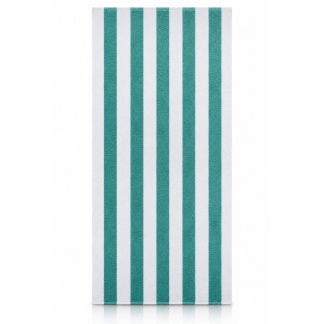 Cabana strandhanddoeken met aquagroene strepen 70x150 cm
