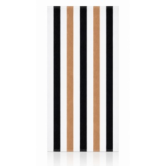 Cabana strandhanddoeken met zwart-beige strepen 70x150 cm