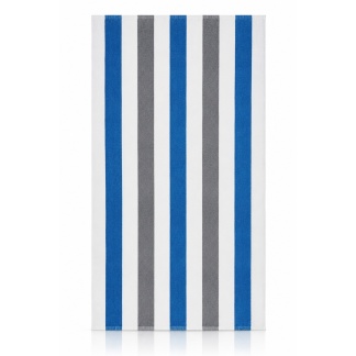 Cabana strandhanddoeken met blauw-grijs gestreept patroon 70x150cm
