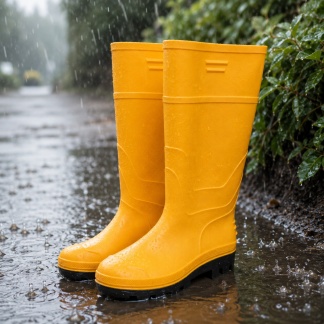 Gele PVC regenlaarzen voor volwassenen