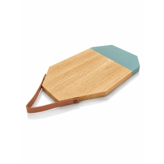 Grote houten serveerplanken met leren lus