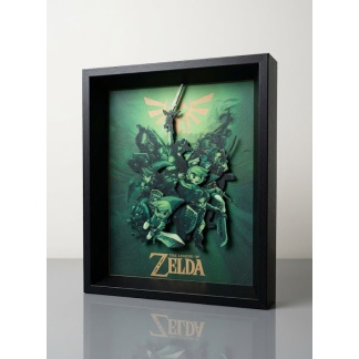 Ingelijste 3D-wanddecoratie met The Legend of Zelda afbeelding