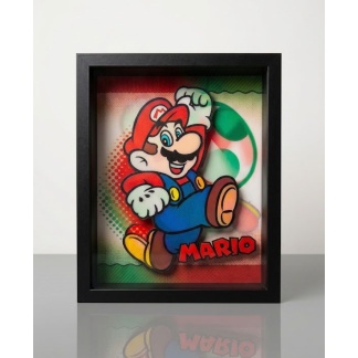 Ingelijste 3D-wanddecoratie met Super Mario/ Yoshi afbeelding