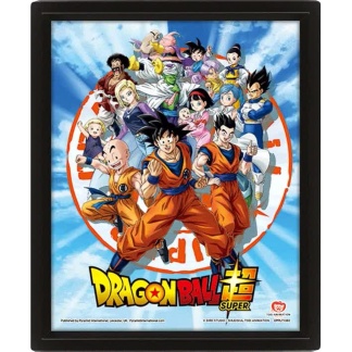 Ingelijste 3D-wanddecoratie met Dragonball Z afbeelding