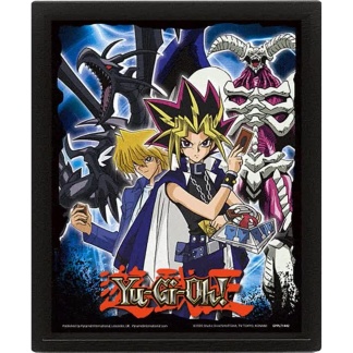 Ingelijste 3D-wanddecoratie met Yu-Gi-Oh afbeelding
