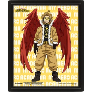 Ingelijste 3D-wanddecoratie met My Hero Acadamia afbeelding