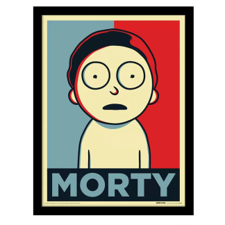 Rick and Morty "Morty" Hope-Style Framed Art Print / Poster in frame
