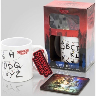 Officiële Netflix Stranger Things 3-delige cadeauset: mok, onderzetter en sleutelhanger