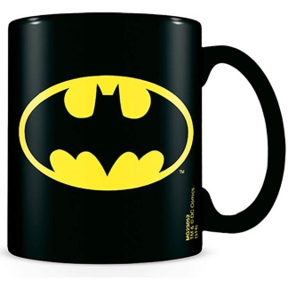 Zwarte keramische Batman-mok met geel logo 315 ml