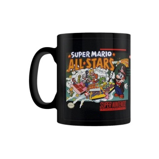 Super Mario All-Stars zwarte keramische mokken – Super Nintendo