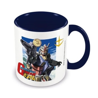 Keramische mokken van Mobile Suit Gundam – Wit & donkerblauw – Anime-robotontwerp